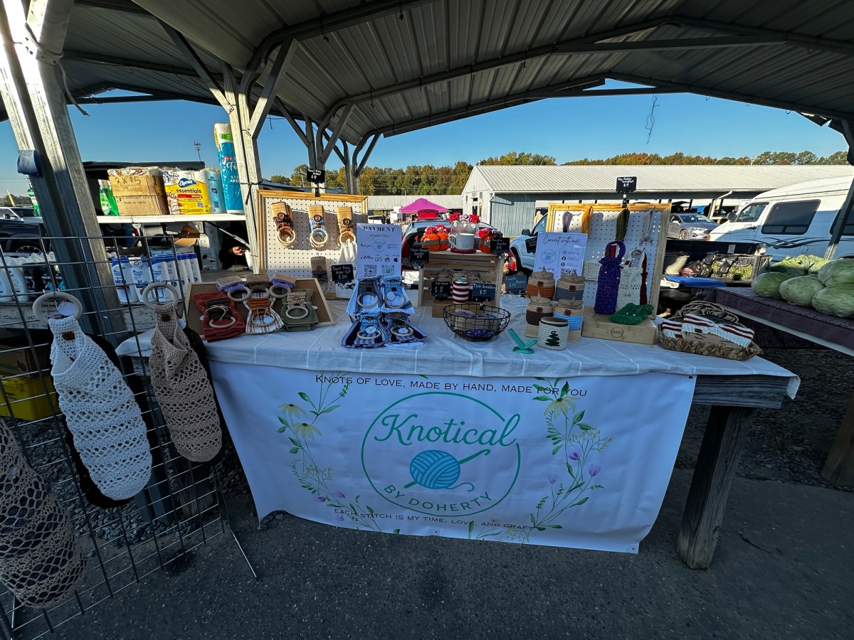 Booth No. 2 at the Dallas Barnyard Flea Market&nbsp;🧶✨