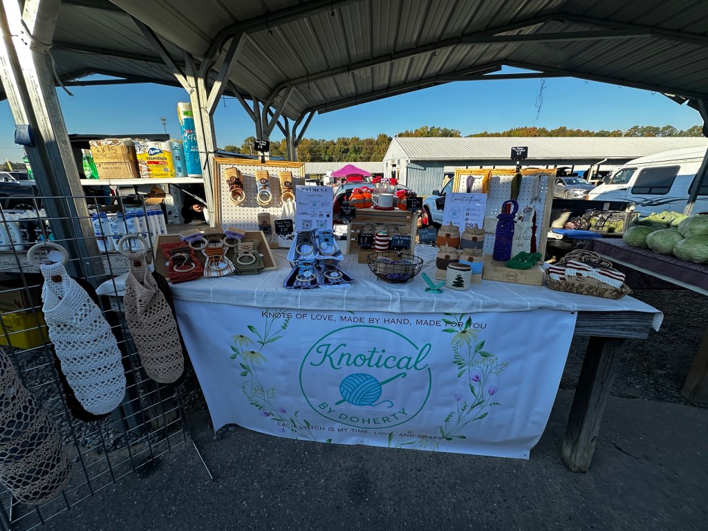 Booth No. 2 at the Dallas Barnyard Flea Market&nbsp;🧶✨